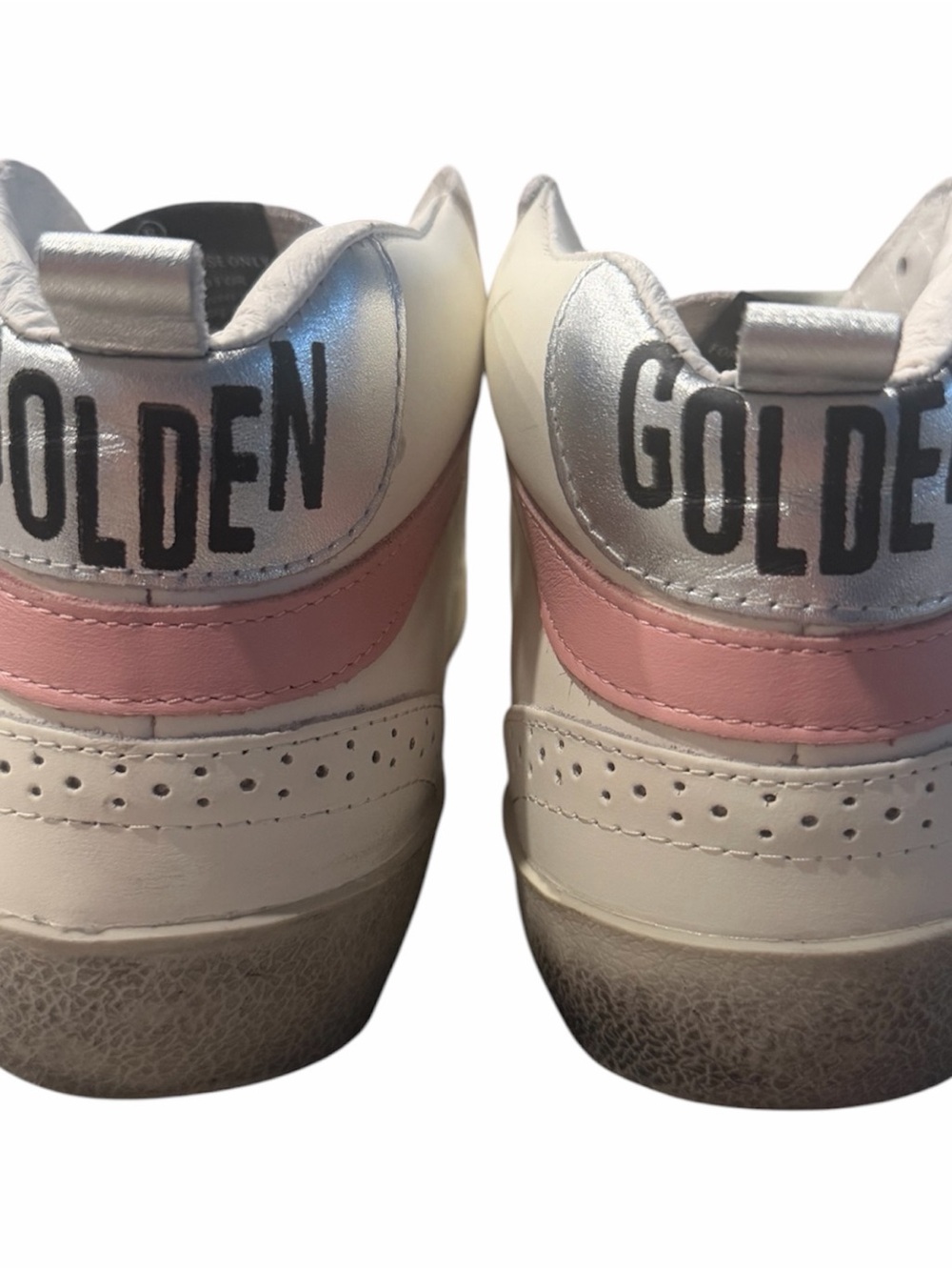 Golden Goose GGDB Mid Star Sneakers Pink, Silver White Leather women 39 - Picture 5 of 8